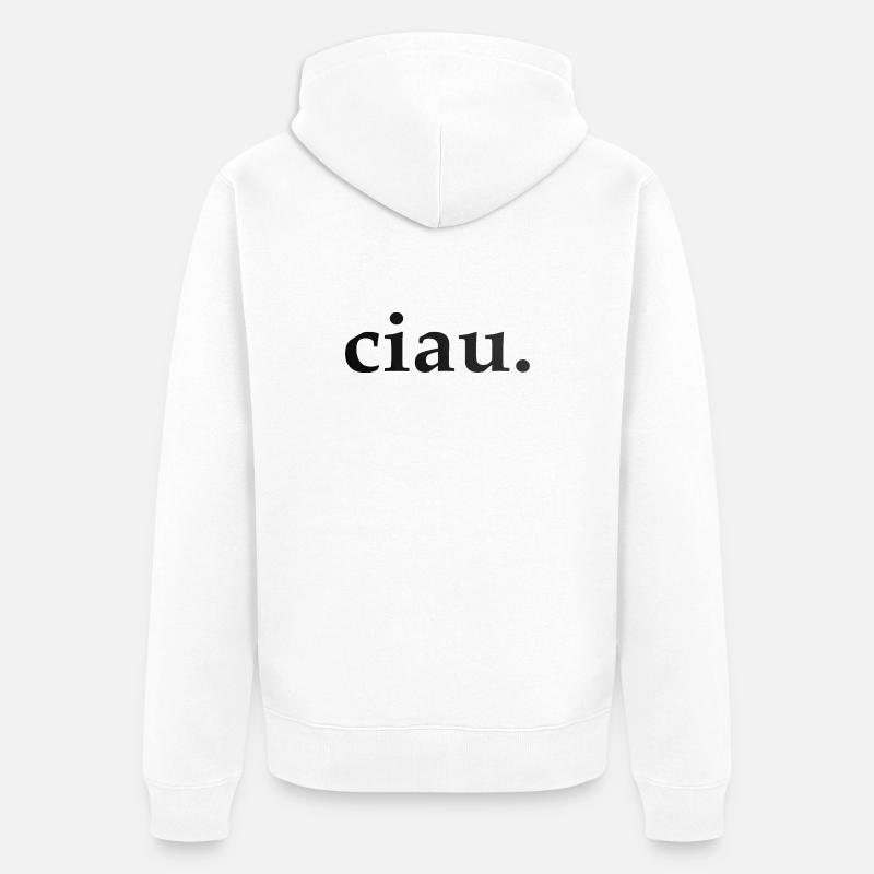 Italie Ciau Diction cool - Veste à capuche bio Premium Unisexe - blanc