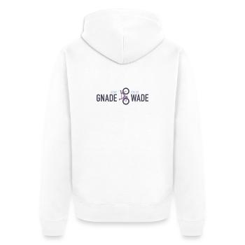 Keine Gnade für die Wade - Unisex Premium Bio Zip Hoodie - Weiß - Hinten - Thijin (182cm)