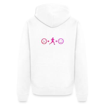 Running gift idea for running lovers - Unisex Premium Organic Zip Hoodie - white - Back - Thijin (182cm)