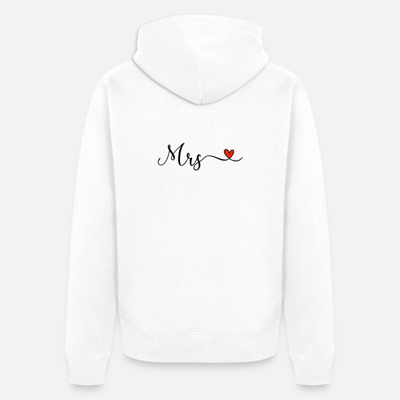 Mrs - Unisex Premium Bio Zip Hoodie - Weiß