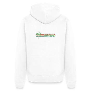 Sun Ascona - Unisex Premium Organic Zip Hoodie - white - Back - Thijin (182cm)