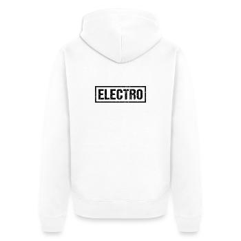 T-shirt musique électro - Veste à capuche bio Premium Unisexe - blanc - Dos - Thijin (182cm)