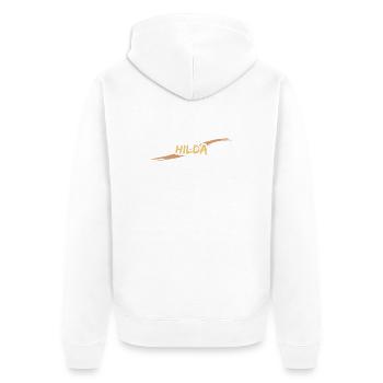 Cadeau à Hilda - Veste à capuche bio Premium Unisexe - blanc - Dos - Thijin (182cm)
