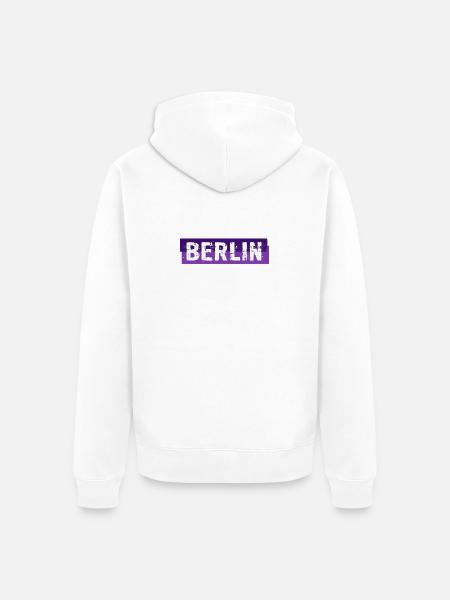 Berlin - Grunge Slogan - Deutschland - Germany - Unisex Premium Bio Zip Hoodie - Weiß