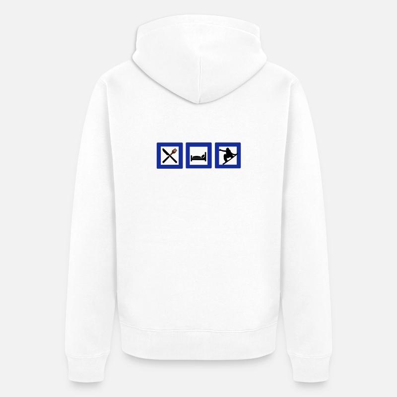 snowboard - Veste à capuche bio Premium Unisexe - blanc
