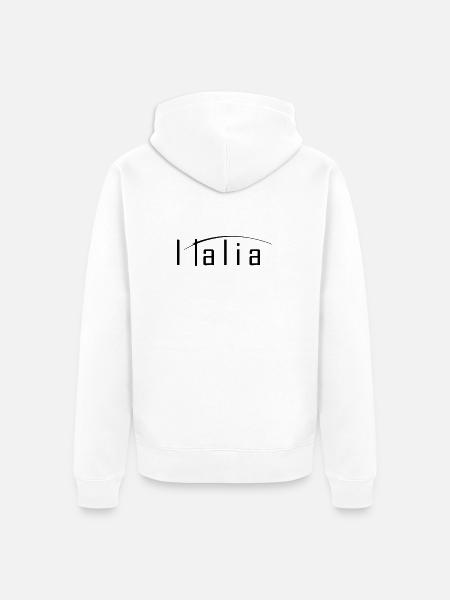 Italia - Unisex Premium Organic Zip Hoodie - white