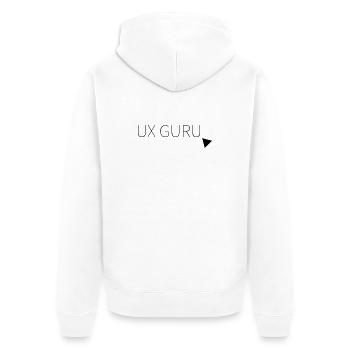 Gourou UX - Veste à capuche bio Premium Unisexe - blanc - Dos - Thijin (182cm)