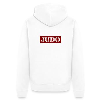 Judo - Unisex Premium Organic Zip Hoodie - white - Back - Thijin (182cm)