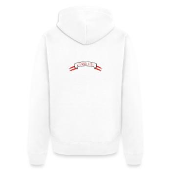 Vienna Girl Banderole - Unisex Premium Bio Zip Hoodie - Weiß - Hinten - Thijin (182cm)