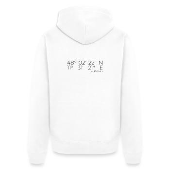 Coordinates Grünwald, Bavaria - Unisex Premium Organic Zip Hoodie - white - Back - Thijin (182cm)