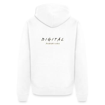 Digital Fondations - Veste à capuche bio Premium Unisexe - blanc - Dos - Thijin (182cm)