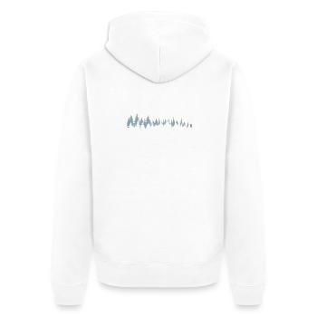 Serene Forest Silhouette Illustration - Unisex Premium Organic Zip Hoodie - white - Back - Thijin (182cm)