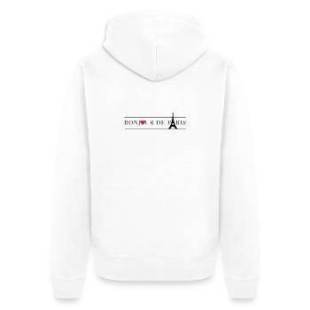 Paris Frankreich Eiffelturm - Unisex Premium Bio Zip Hoodie - Weiß - Hinten - Thijin (182cm)