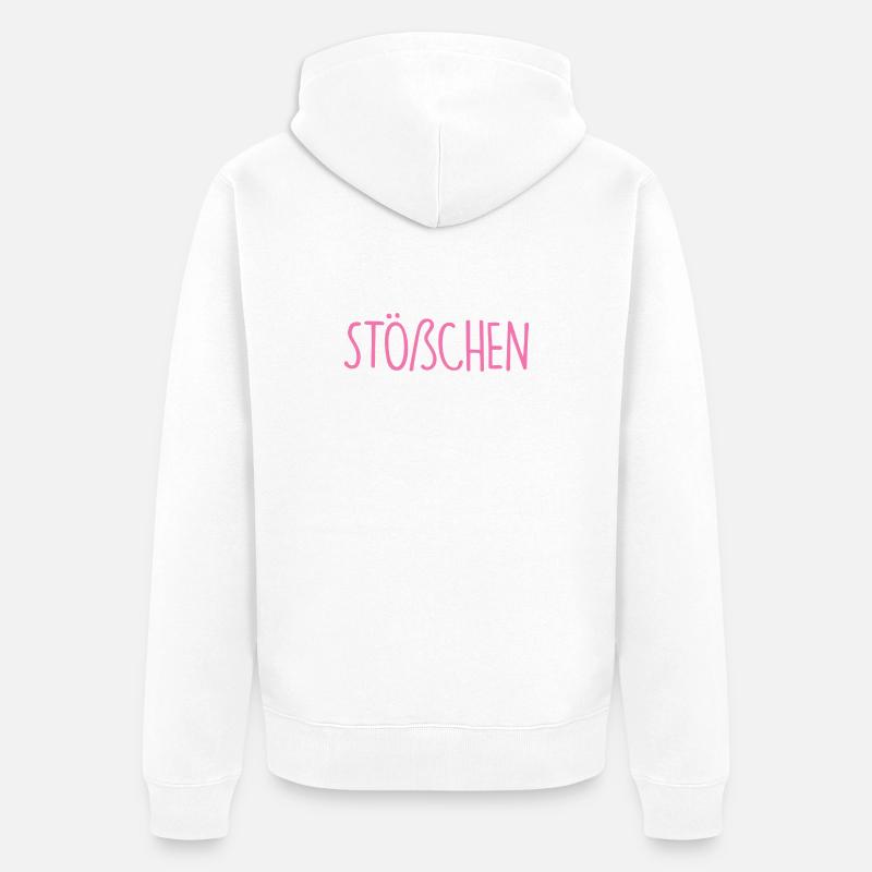 Stößchen - Veste à capuche bio Premium Unisexe - blanc