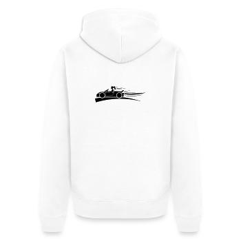 Voiture Femme Gaz Voiture de Sport - Veste à capuche bio Premium Unisexe - blanc - Dos - Thijin (182cm)