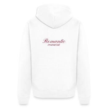 Typography Design Romantic Material - Unisex Premium Organic Zip Hoodie - white - Back - Thijin (182cm)