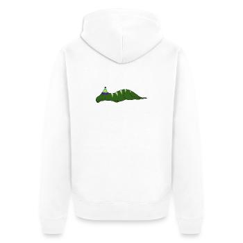 Fête de dinosaures endormis drôles Anniversaire d’anniversaire paresseux - Veste à capuche bio Premium Unisexe - blanc - Dos - Thijin (182cm)