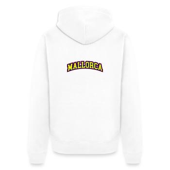 Mallorca Schriftzug - Unisex Premium Bio Zip Hoodie - Weiß - Hinten - Thijin (182cm)