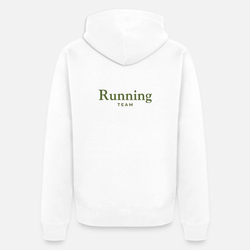 Équipe de course - Veste à capuche bio Premium Unisexe - blanc