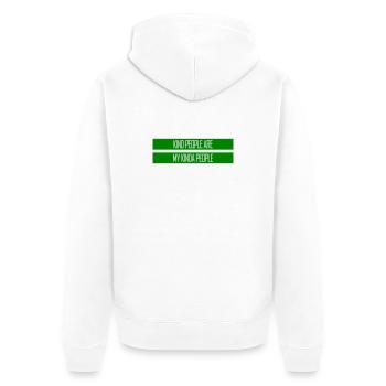 Kind People Are My Kinda People Friendliness - Unisex Premium Organic Zip Hoodie - white - Back - Thijin (182cm)