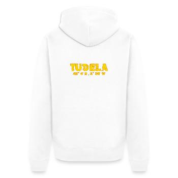 Coordonnées de Tudela Espagne - Veste à capuche bio Premium Unisexe - blanc - Dos - Thijin (182cm)