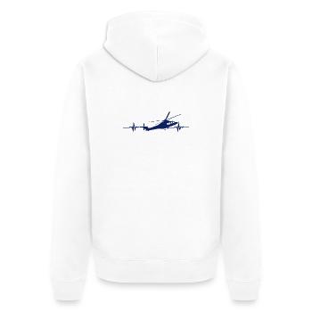 Hélicoptère Hélicoptère Heartbeat - Veste à capuche bio Premium Unisexe - blanc - Dos - Thijin (182cm)