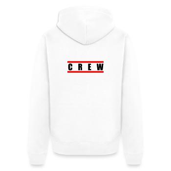 Crew - Unisex Premium Bio Zip Hoodie - Weiß - Hinten - Thijin (182cm)