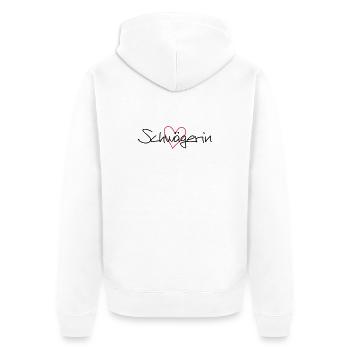 Bachelor party cadeau cœur de soeur - Veste à capuche bio Premium Unisexe - blanc - Dos - Thijin (182cm)