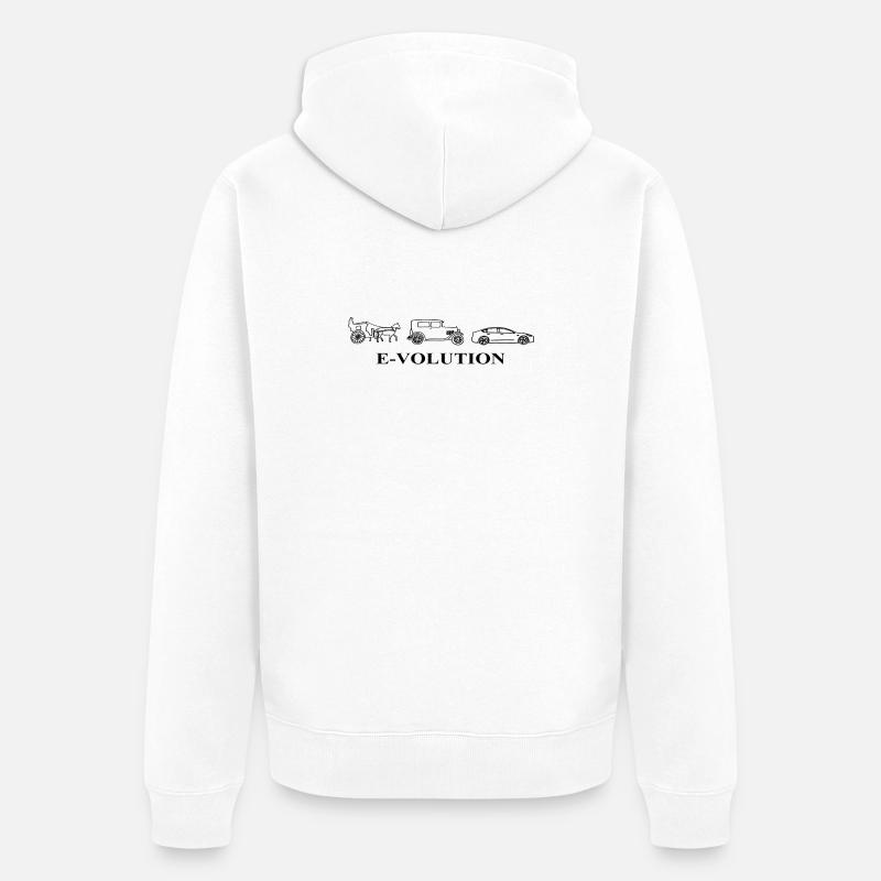 E-Volution Auto Evolution - Unisex Premium Bio Zip Hoodie - Weiß