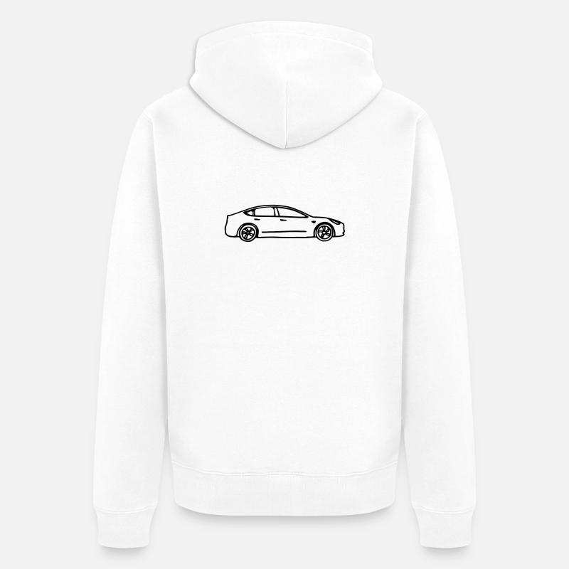 Modèle dessiné 3 - Veste à capuche bio Premium Unisexe - blanc