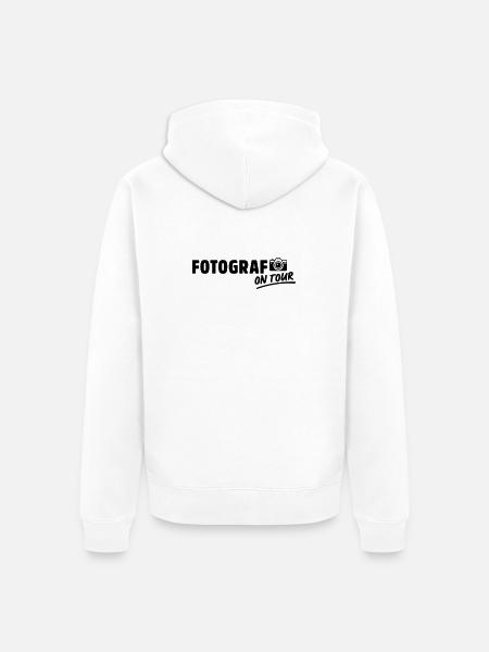 fotograf on tour - Unisex Premium Bio Zip Hoodie - Weiß