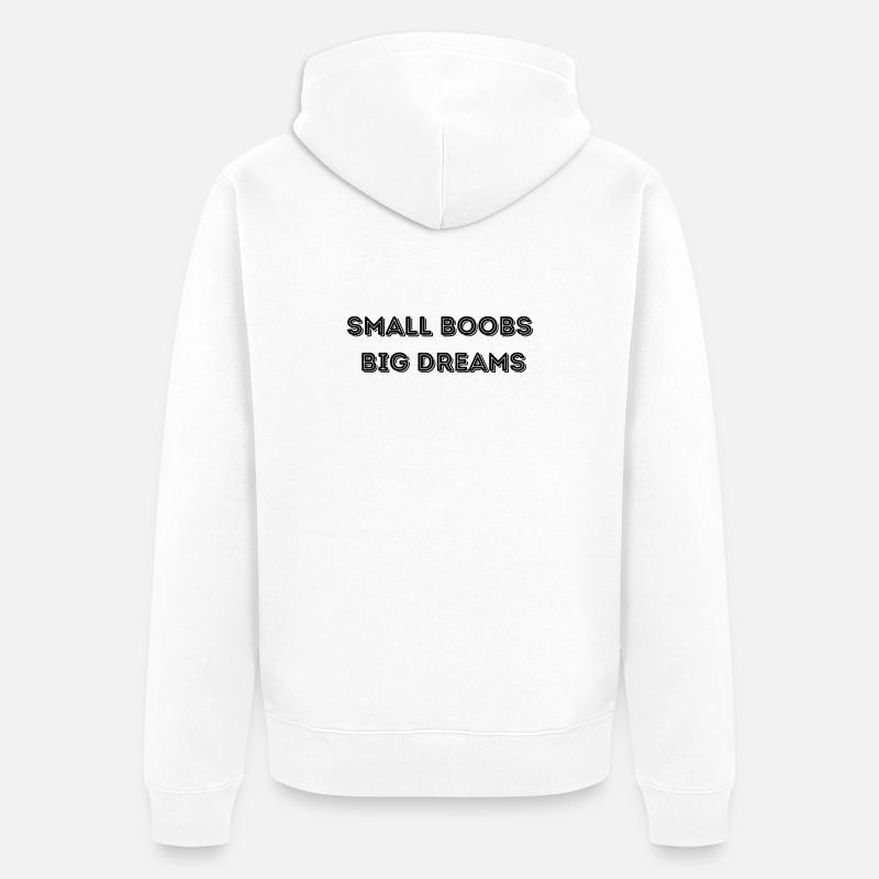 Kleine, große Träume - Unisex Premium Bio Zip Hoodie - Weiß
