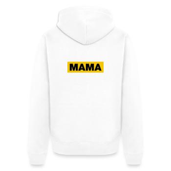 Mama - Unisex Premium Bio Zip Hoodie - Weiß - Hinten - Thijin (182cm)