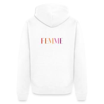 LGBT Pride Month - Lesbian Love. Femme - Unisex Premium Organic Zip Hoodie - white - Back - Thijin (182cm)