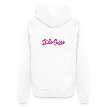 Beautiful Kid Script Pink - Unisex Premium Organic Zip Hoodie - white - Back - Thijin (182cm)