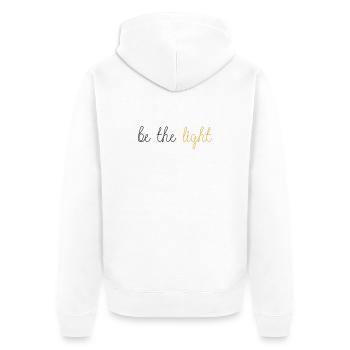 Soyez la lumière ! - Veste à capuche bio Premium Unisexe - blanc - Dos - Thijin (182cm)