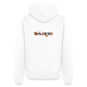 Samedi en semaine - Veste à capuche bio Premium Unisexe - blanc - Dos - Thijin (182cm)
