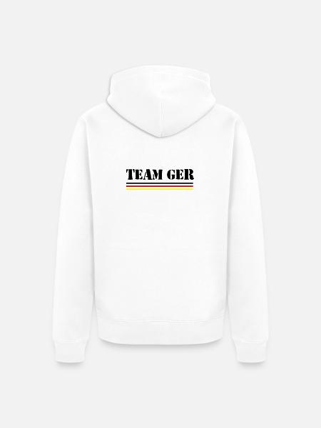 Germany Team Germany Flag - Unisex Premium Organic Zip Hoodie - white