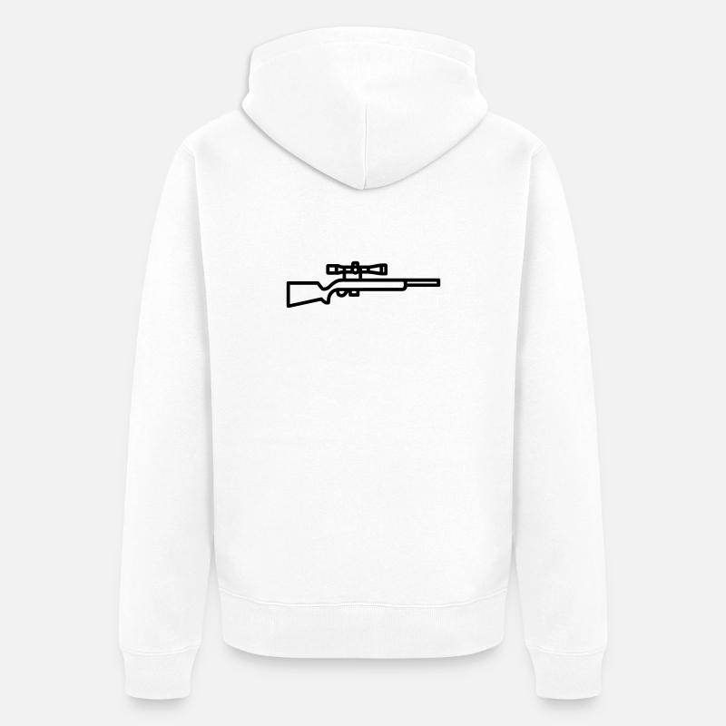 Sniper - Veste à capuche bio Premium Unisexe - blanc