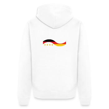 Drapeau Allemand - Allemagne - Veste à capuche bio Premium Unisexe - blanc - Dos - Thijin (182cm)