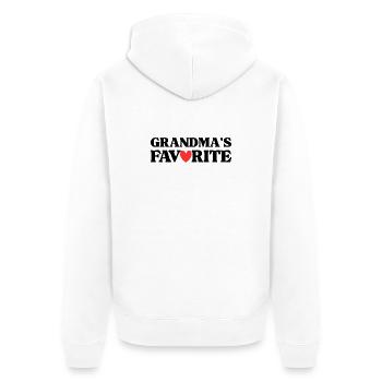 Grandma's Favorite Cute Family for Little - Unisex Premium Organic Zip Hoodie - white - Back - Thijin (182cm)