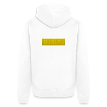 Berlin Brandenburger Tor Fernsehturm Nofretete - Unisex Premium Bio Zip Hoodie - Weiß - Hinten - Thijin (182cm)