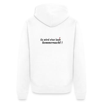 noisy summer night - Unisex Premium Organic Zip Hoodie - white - Back - Thijin (182cm)