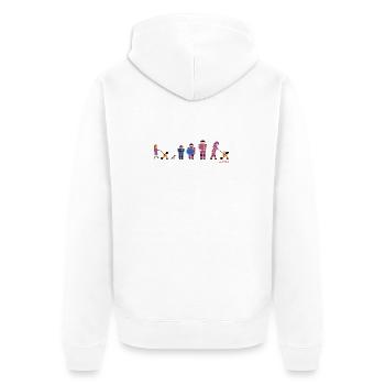 From pram to firefighter - Unisex Premium Organic Zip Hoodie - white - Back - Thijin (182cm)