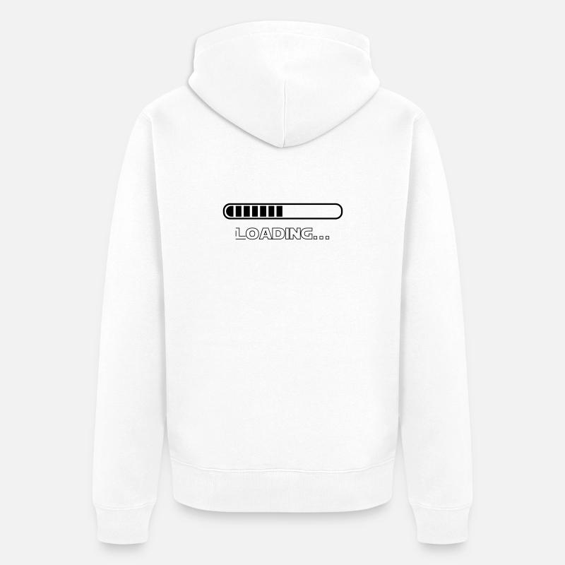 loading - Unisex Premium Bio Zip Hoodie - Weiß