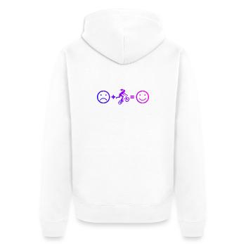 Cadeau de BMX freestyle pour un rider freestyle - Veste à capuche bio Premium Unisexe - blanc - Dos - Thijin (182cm)