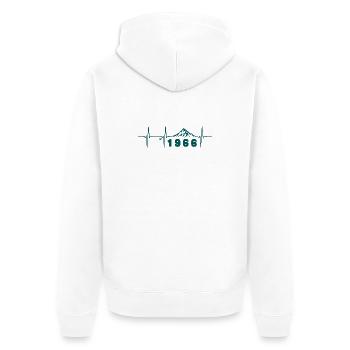 Sunset Retro 60 Years Sixties Anniversary 1966 - Unisex Premium Organic Zip Hoodie - white - Back - Thijin (182cm)