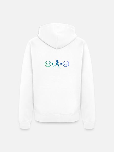 Geschenkidee für eine Running mit Running - Unisex Premium Bio Zip Hoodie - Weiß