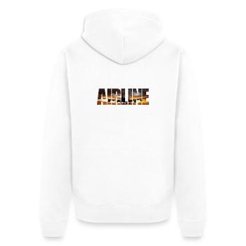 Vol du soir de la compagnie aérienne - Veste à capuche bio Premium Unisexe - blanc - Dos - Thijin (182cm)