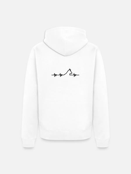 Heartbeat for dogs - Unisex Premium Organic Zip Hoodie - white